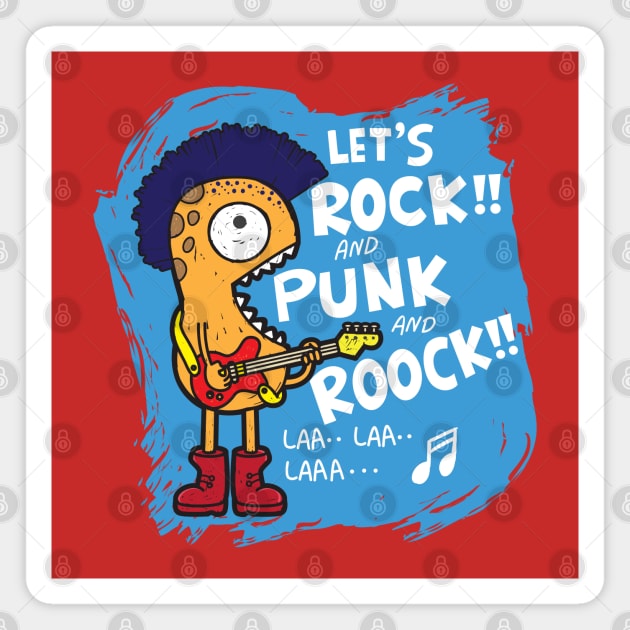 lets rock and punk Magnet by Mako Design 